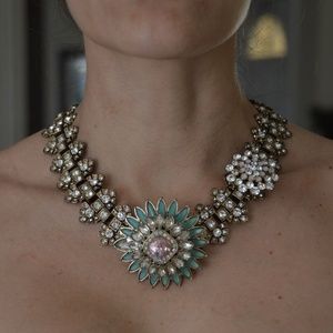 Zara Rhinestone Statement Necklace